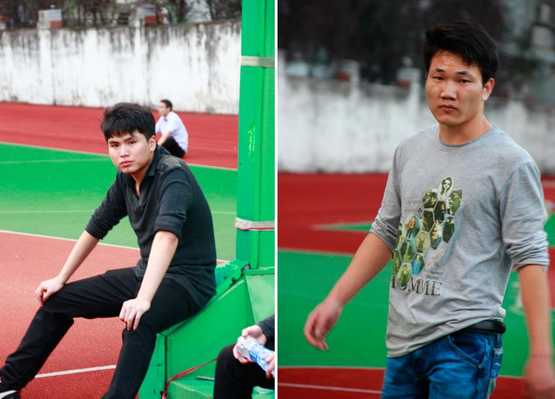 操場休息的運(yùn)動(dòng)員